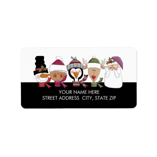 Critère de Noël Adresse Étiquettes (Devant)