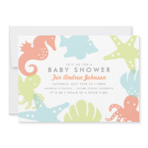 Critère océanique mignon Invitation Baby shower