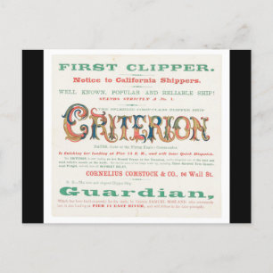 Criterion Clipper Sailing Postcard