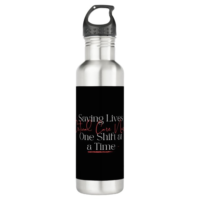Critical Care Nurse 710 Ml Water Bottle (Front)
