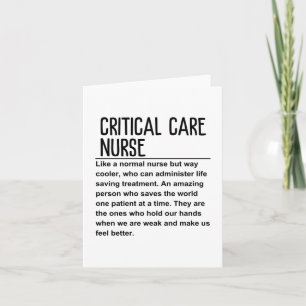 Critical care nurse card