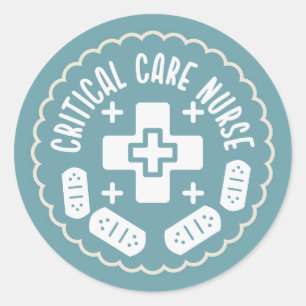 Critical Care Nurse Classic Round Sticker