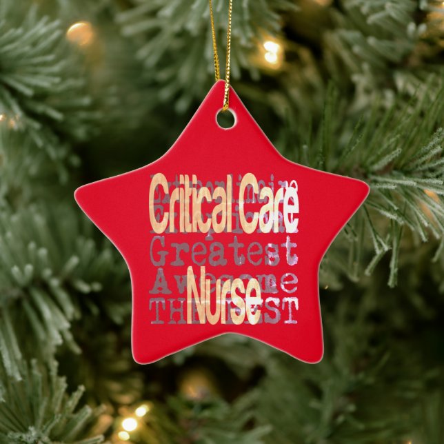 Critical Care Nurse Extraordinaire Ceramic Ornament (Tree)