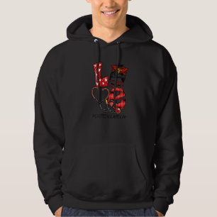 Critical Care Nurse Plaid Leopard Love Heart Messy Hoodie