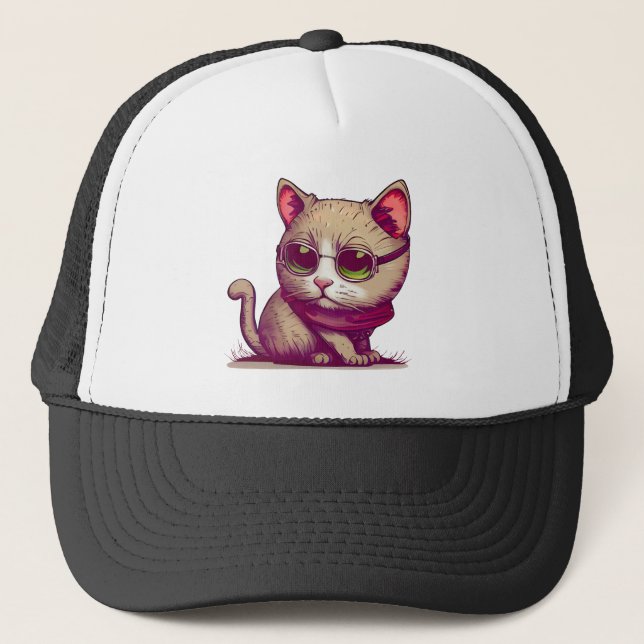 Critical Cat Vibes Trucker Hat (Front)