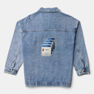 Critical Error — Retro Windows Warning Boxes Graph Denim Jacket