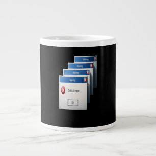 Critical Error — Retro Windows Warning Boxes Graph Large Coffee Mug