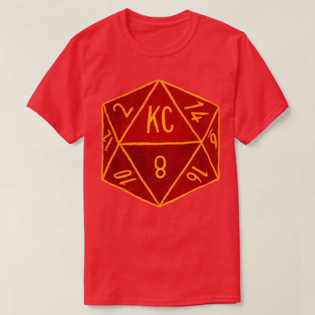 Critical Hit Red Gold T-Shirt (Design Front)