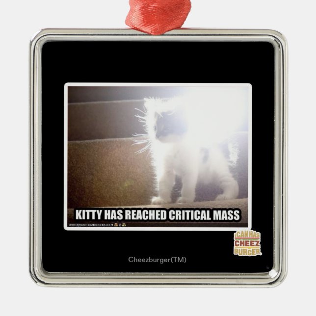 Critical Mass Kitty Metal Ornament (Front)
