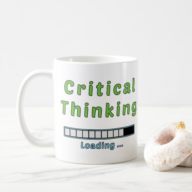 Critical Thinking Coffee Mug (With Donut)