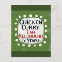 Critique de poulet 5 étoiles Carte postale