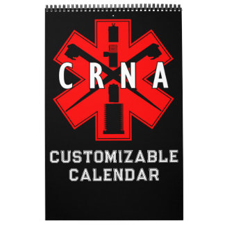 CRNA Anesthesia 12 Month Calendar
