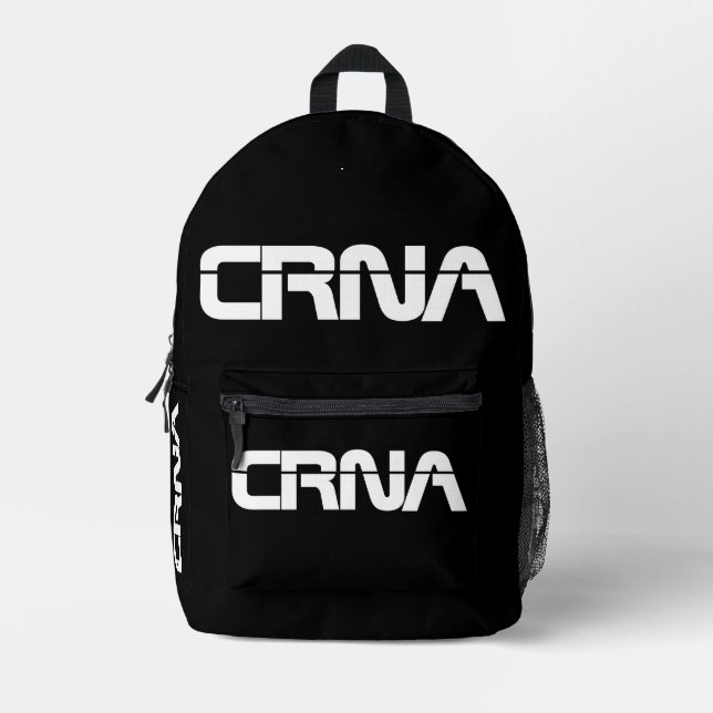 CRNA Anesthesia Design Printed Backpack (Front)