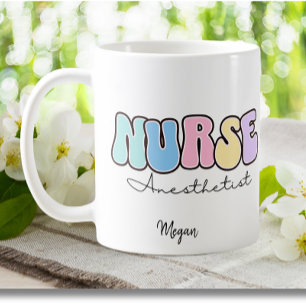 CRNA Certified Nurse Anesthet Registered Groovy Coffee Mug