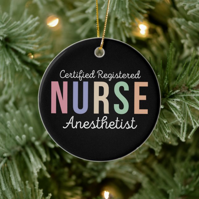 CRNA Certified Registered Nurse Anesthetist  Ceramic Ornament (Tree)