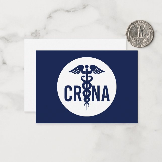 CRNA Certified Registered Nurse Anesthetist Custom Card (Front/Back In Situ)