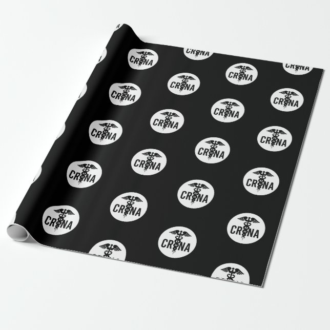 CRNA Certified Registered Nurse Anesthetist Gifts Wrapping Paper (Unrolled)
