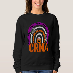 Crna Certified Registered Nurse Anesthetist Spooky Sweatshirt
