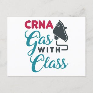 CRNA Gas with Class Funny Appreciation Postcard