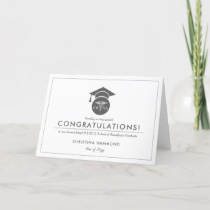 CRNA Graduate Minimal Congrats Thank You Card