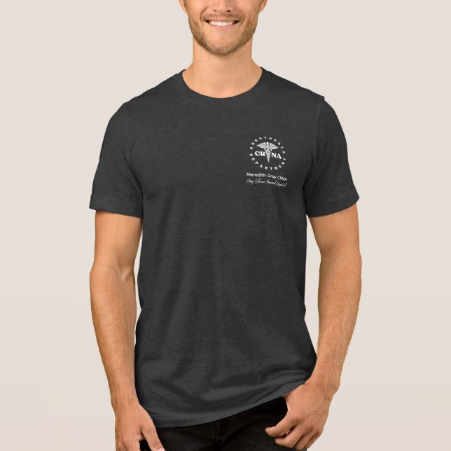 CRNA Lights Out Customizable Tri-Blend Shirt (Front)