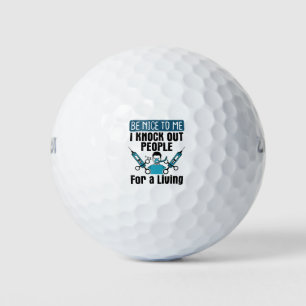 CRNA Nurse Anesthetist Anesthesiologist Knock Out Golf Balls