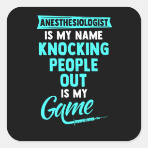 CRNA Nurse Anesthetist Anesthesiology Square Sticker