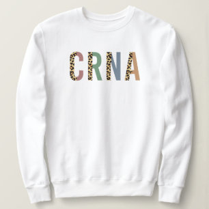 CRNA Nurse Anesthetist Cheetah leopard print Sweatshirt