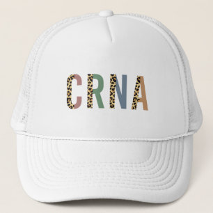CRNA Nurse Anesthetist Cheetah leopard print Trucker Hat