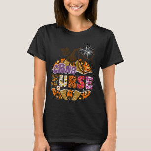 CRNA Nurse Halloween Pumpkin Leopard Nursing T-Shirt