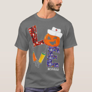 CRNA Nurse Love Nurse Life Halloween Pumpkin Costu T-Shirt
