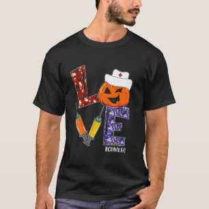 CRNA Nurse Love Nurse Life Halloween Pumpkin Costu T-Shirt