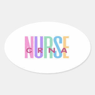 CRNA Nurse Oval Sticker