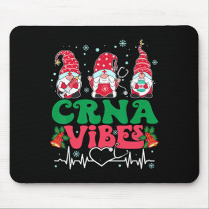 Crna Vibes Nurse Gnome Christmas Stethoscope Xmas  Mouse Pad