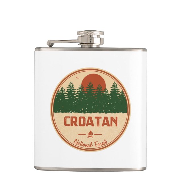 Croatan National Forest Hip Flask (Front)