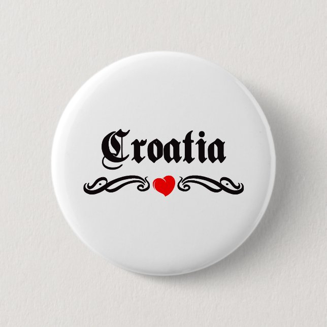 Croatia 2 Inch Round Button (Front)