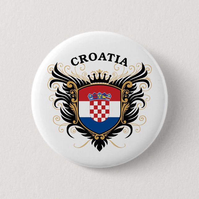 Croatia 2 Inch Round Button (Front)