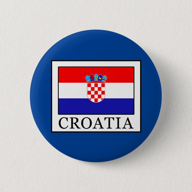 Croatia 2 Inch Round Button (Front)
