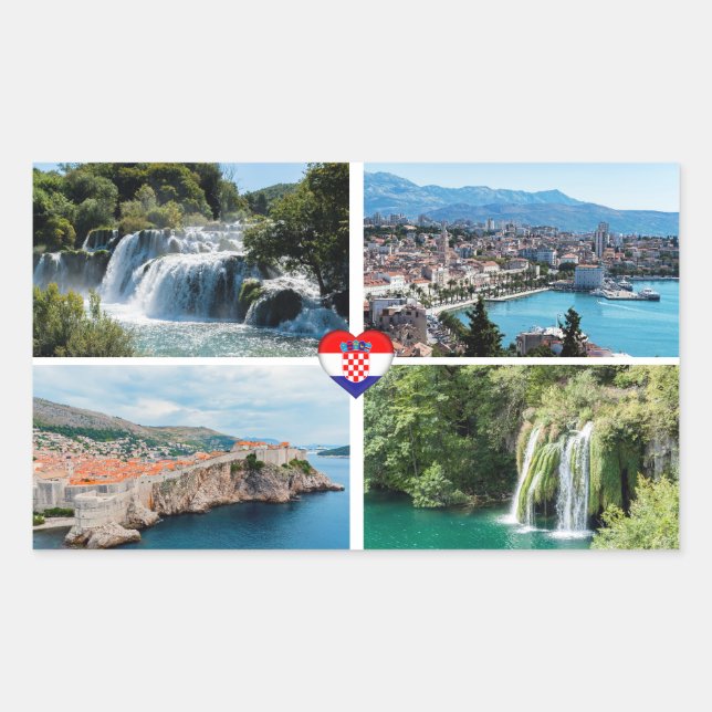 Croatia Beautiful Scenic Landmarks - Europe Sticker (Front)