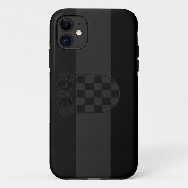 Croatia Blackout/Stealth Flag Case-Mate iPhone Case (Back)