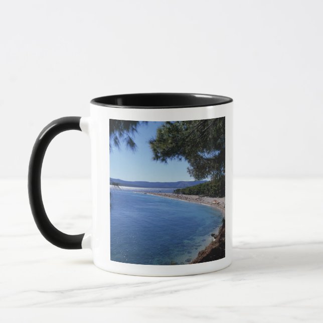 Croatia, Brac Island, Bol, Golden Cape Beach 2 Mug (Left)