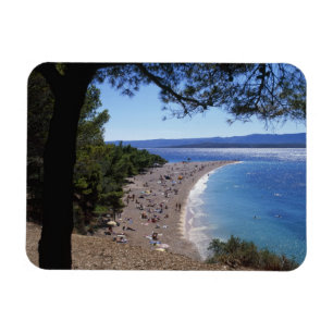 Croatia, Brac Island, Bol, Golden Cape Beach Magnet