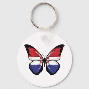 Croatia Butterfly Flag Keychain