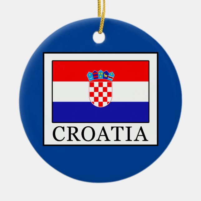 Croatia Ceramic Ornament (Front)