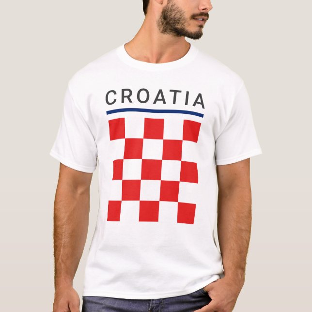 Croatia Checkerboard T-Shirt (Front)