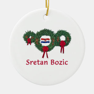 Croatia Christmas 2 Ceramic Ornament