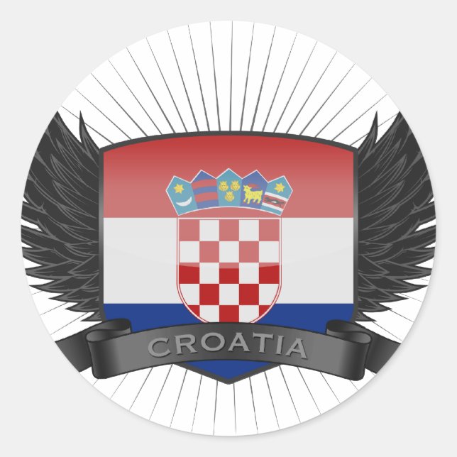 CROATIA CLASSIC ROUND STICKER (Front)