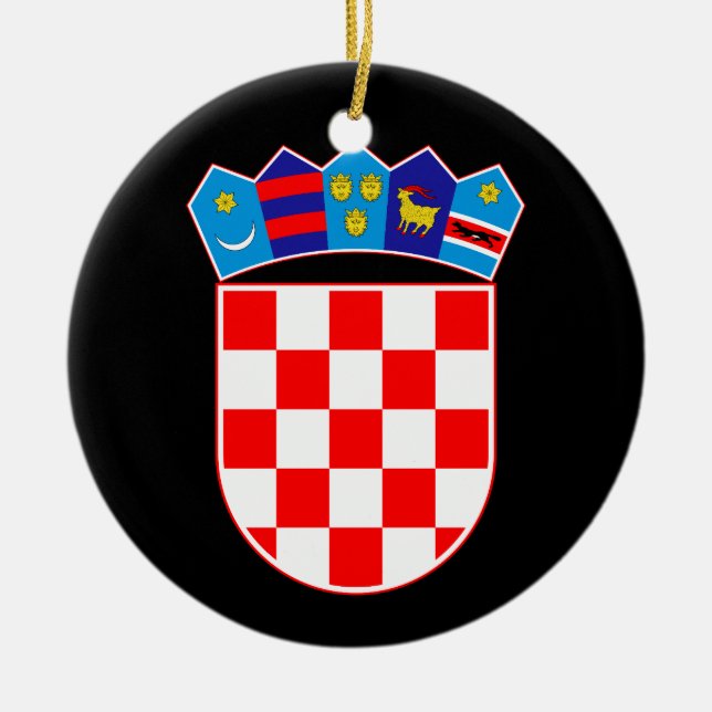 Croatia coat of arms bangle bracelet ceramic ornament (Front)