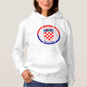 Croatia Coat of Arms Circle Shape Hoodie