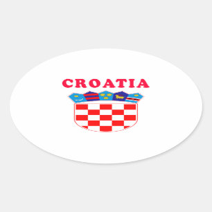 Croatia Coat Of Arms Designs Oval Sticker